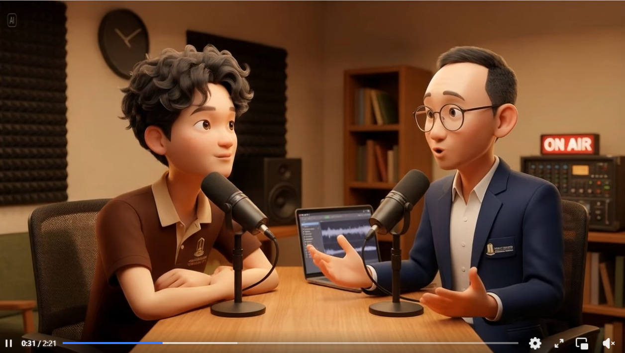 ผลงานสร้างสรรค์ด้านสื่อการเรียนรู้ด้วย AI